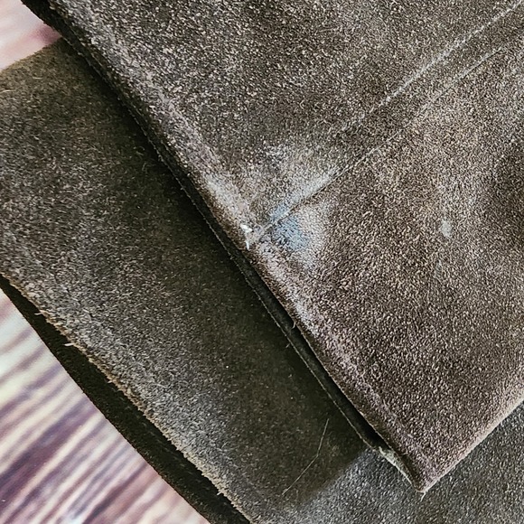 J.Crew Mens Brown Suede Leather Jacket L Preppy Outdoor Quilted Fall Coat Hiking - Picture 10 of 14